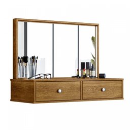 Penteadeira Camarim 100% MDF com Espelho e Led Onix - 2