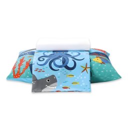 Jogo de Cama Infantil - Sea Fun - 100% Algodão - 3 Peças - Dohler - 1