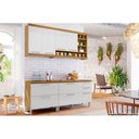 Ver mais imagens de Cozinha Completa Burguesa Premium 4 Peças (2 Armários + 2 Balcões) C4p16 Freijo/grafite - Nesher