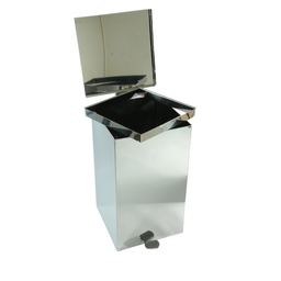 Lixeira Quadrada Pedal 120l de Aço Inox - 2