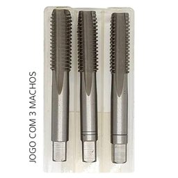 Jogo de Macho Manual Aço Rápido - Bsw 5-32 X 32 - 3 Pçs - 1