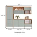 Ver imagem 3 de Cozinha Completa Marquesa 5 Peças (2aéreos+2balcões+1paneleiro) C5p34 Nature/verde - Nesher