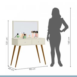 Penteadeira Camarim Retrô 100% MDF com Espelho Prisma - 3 Penteadeira Camarim Retrô 100% MDF com Espelho Prisma - 3