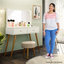 Ver imagem 4 de Penteadeira Camarim Retrô 100% MDF com Espelho Prisma