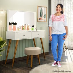 Penteadeira Camarim Retrô 100% MDF com Espelho Prisma - 4 Penteadeira Camarim Retrô 100% MDF com Espelho Prisma - 4