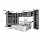 Ver imagem 2 de Guarda Roupa Modulado Dallas 7 Módulos 11 Portas de Bater 3 Gavetas