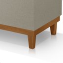 Ver imagem 4 de Recamier Baú Dubai Linho Palha Queen 1,50m Estofado Base Madeira