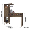 Balcão Divisor de Ambientes Bancada Bar com Adega Web Primus:Freijo - 4
