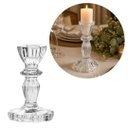 Ver imagem 5 de Castiçal de Vidro Transparente Luxo Flor Star Cristal 11cm x 7cm - Tuut