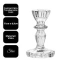 Ver imagem 4 de Castiçal de Vidro Transparente Luxo Flor Star Cristal 11cm x 7cm - Tuut
