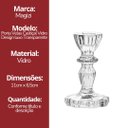 Ver imagem 7 de Castiçal de Vidro Transparente Luxo Flor Star Cristal 11cm x 7cm - Tuut