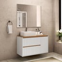 Ver imagem 1 de Gabinete para Banheiro com Cuba e Espelheira 100cm Toronto Yescasa