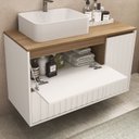 Ver imagem 4 de Gabinete para Banheiro com Cuba e Espelho 100cm Toronto Yescasa