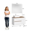 Ver imagem 3 de Gabinete para Banheiro com Cuba e Espelheira 100cm Toronto Yescasa