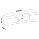 Ver imagem 6 de Rack Tv 85 com 7 Nichos 2 Portas 2 Prateleiras Elegance Off White / Pinho