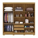 Ver imagem 3 de Guarda Roupa Roupeiro Casal Elegance com Espelhos 06 Portas 02 Gavetas Nature Vila Rica