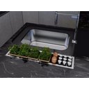 Ver imagem 3 de Calha Seca Embutida Kitchen de Sobrepor 100cm em Aço Inox Escovado