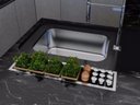 Ver imagem 3 de Calha Seca Embutida Kitchen de Sobrepor 100cm em Aço Inox Escovado
