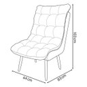 Ver imagem 4 de Kit 2 Poltronas para Sala Decorativa Consultório Clínica Recepção Salão Manicure Sufler Decorativa L
