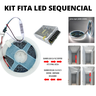 Kit Fita Led 3528 120 Led’s 10 Metros Sequencial 24v Branco Frio 6500k + Fonte 5a - 1