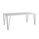 Ver imagem 5 de Conjunto de Mesa Elen Retangular Tampo de Madeira 140x80cm Branco com 4 Cadeiras Katrina Cobre