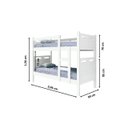 Ver imagem 5 de Beliche Jaspe MDF Acompanha Colchões D33 com Escada e Proteção Lateral Ideal para Criança:Branco