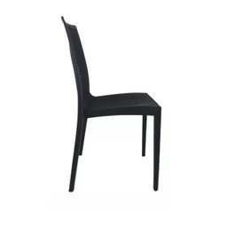 Kit 6 Cadeiras Rattan Preta em Pp para Restaurantes Sala de Jantar Cozinha Área Externa Ecomhome - 5