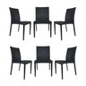Kit 6 Cadeiras Rattan Preta em Pp para Restaurantes Sala de Jantar Cozinha Área Externa Ecomhome - 2