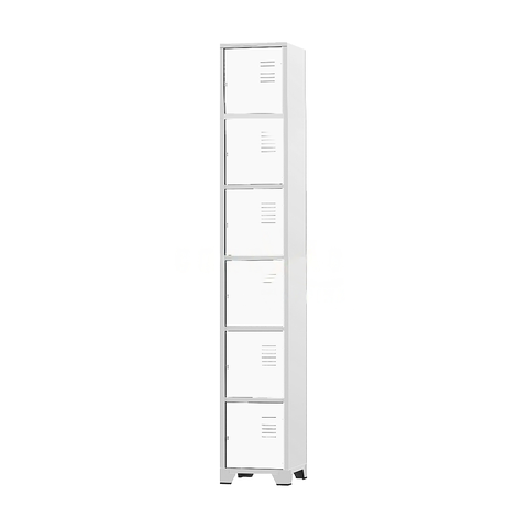 Armário Roupeiro De Aço 6 Portas Para Vestiário Academia Locker Branco