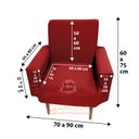 Ver imagem 1 de Capa Poltrona Sala.:bordô