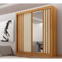 Ver imagem 1 de Guarda-roupa Solteiro 100% Mdf 2 Portas 2 Gavetas com Espelho Milano Leifer Móveis:cinamomo/off