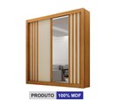 Ver imagem 4 de Guarda-roupa Solteiro 100% Mdf 2 Portas 2 Gavetas com Espelho Milano Leifer Móveis:cinamomo/off