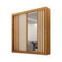 Ver imagem 2 de Guarda-roupa Solteiro 100% Mdf 2 Portas 2 Gavetas com Espelho Milano Leifer Móveis:cinamomo/off