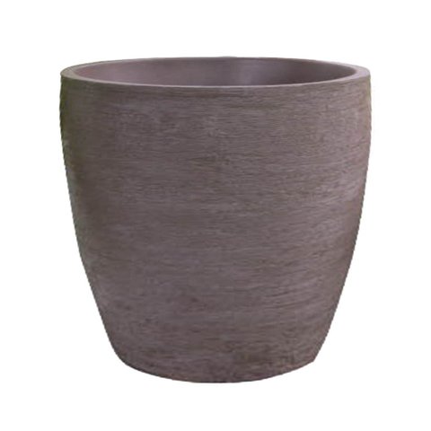 Vaso Planta 40x40 Oval Moderno Polietileno - MARROM CHOCOLATE 020