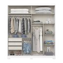 Ver imagem 4 de Guarda-Roupa Roupeiro 2 Portas Deslizantes 3 Gavetas Del Mare Henn Branco