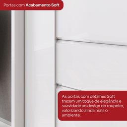 Guarda-Roupa Roupeiro 2 Portas Deslizantes 3 Gavetas Del Mare Henn - 7 Guarda-Roupa Roupeiro 2 Portas Deslizantes 3 Gavetas Del Mare Henn - 7