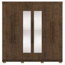 Ver imagem 1 de Guarda Roupa Casal 6 Portas 2g Espelho 218 Cm Imbuia Vlr