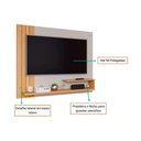Ver imagem 3 de Painel Quarto P/tv até 50 Polegadas Dunas Ripado C/ Prateleiras 135x108cm Off White/cinamomo - Perm