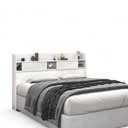 Ver imagem 2 de Cabeceira com Prateleiras Nyce Casal Branca