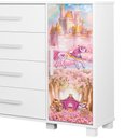 Ver imagem 6 de Comoda 4 Gavetas 1 Porta Mdf 81 Cm Livia Carruagem Decmade