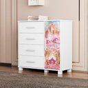 Ver imagem 7 de Comoda 4 Gavetas 1 Porta Mdf 81 Cm Livia Carruagem Decmade
