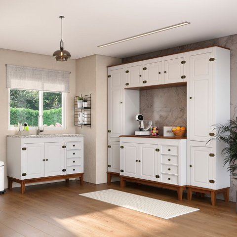 Cozinha Modulada 5 peças - Branco