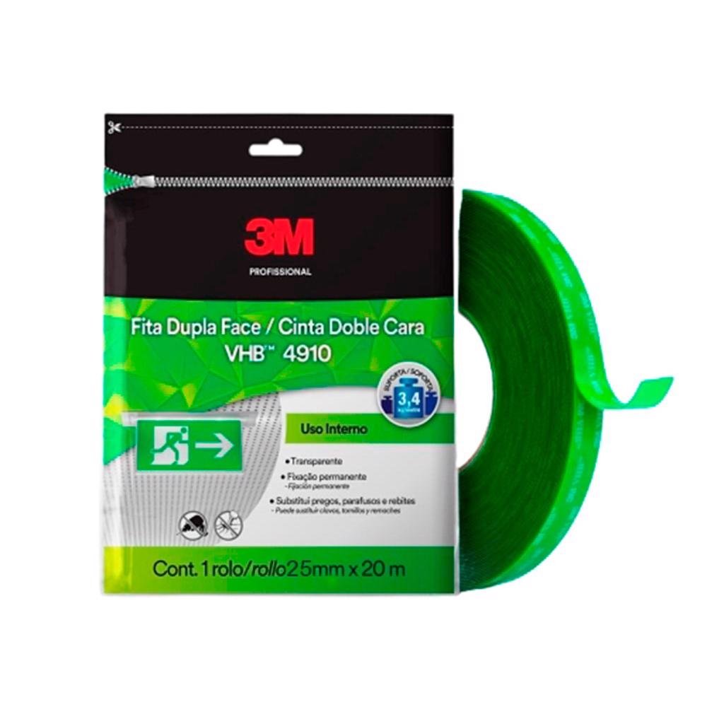 Fita Dupla Face 3m Vhb 4910 25mm X 20m - 3