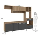 Ver imagem 4 de Cozinha Compacta Modulada com Tampo 8 Portas 1 Gaveta Inova