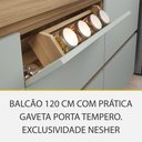 Ver imagem 5 de Cozinha Modulada 6 Peças 7 Portas 7 Gavetas Ripado Nichos Forno e Micro Ondas Rainha 100 Mdf