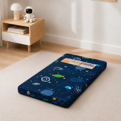 Colchão D 18 Baby Sleep 7x90x39cm Tigus Baby Bege/Estampado