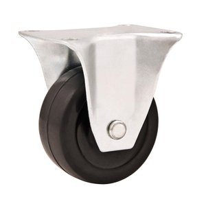Rodizio fixo 2" leve 25kg borracha preta - Vonder