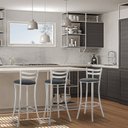 Ver imagem 2 de Banqueta Alta em Aço com Encosto 