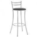 Ver imagem 1 de Banqueta Alta em Aço com Encosto 