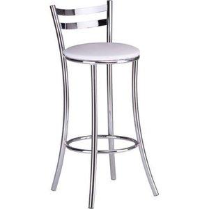 Banqueta Alta em Aço com Encosto 